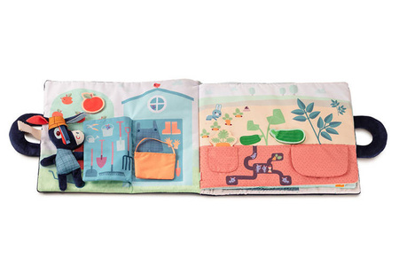 LILLIPUTIENS Miękka książeczka aktywizująca "Osiołek Ignace na farmie" 18 m+