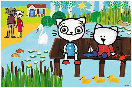 Trefl Puzzle 15 Maxi Kicia Kocia nad jeziorem