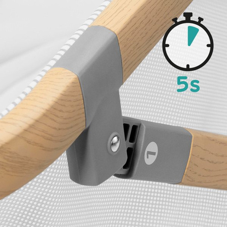 Kinderkraft Sofi Łóżeczko Turystyczne Z Funkcją Kojca 4w1 Grey