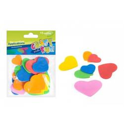 Craft With Fun Ozdoba Dekoracyjna Piankowa Samoprzylepna Serce 15szt