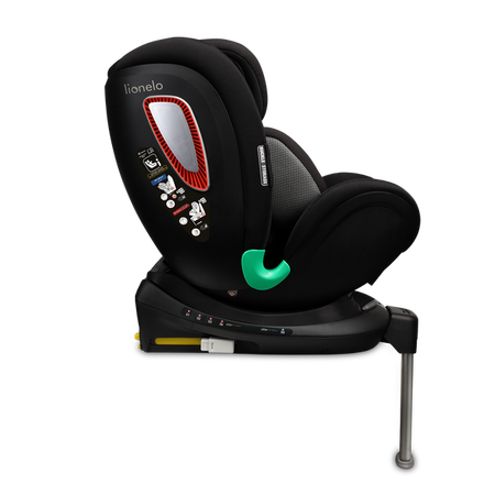 Lionelo Antoon Plus Fotelik Samochodowy ADAC 0-18kg Black Onyx