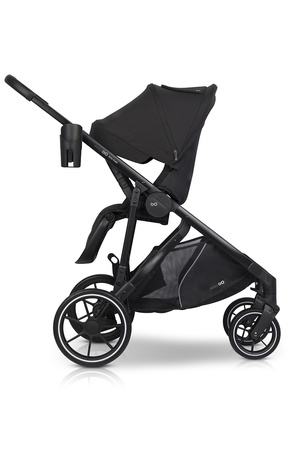 Easy Go Duoflex Wózek Głęboko-Spacerowy Bliźniaczy Rok po Roku Ebony Black 2 Siedziska 2 Gondole