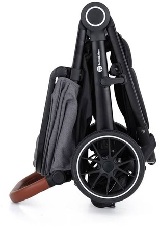 Petite&Mars Street + RWS Stelaż Wózka Spacerowego Oak + Budka Carbon Grey