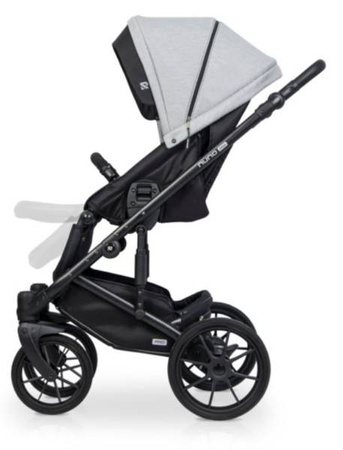 Riko Nuno Pro Wózek Głęboko-Spacerowy 2w1 z Miękką Gondolą Grey Fox