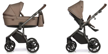 ROAN Bloom Wózek Głęboko-Spacerowy 2w1 Brown Dots