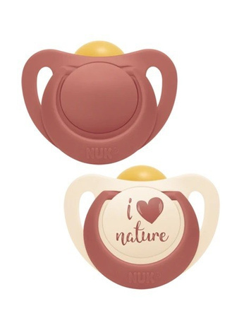 Nuk For Nature Smoczek Uspokajajacy Lateksowy 2 szt 18-36 m pudełko terakota