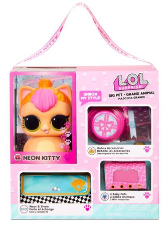 L.O.L lol Surprise Big Pets Duże Zwierzaki z Akcesoriami Neon Kitty