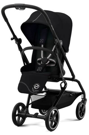 Cybex Eezy S Twist + Plus 2 Wózek Spacerowy Czarna Rama Leather Moon Black 2023
