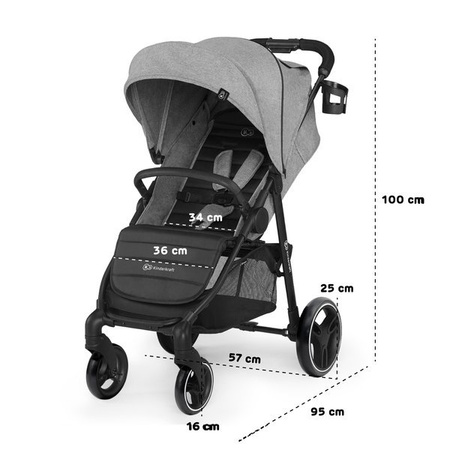 Kinderkraft Grande City Wózek Spacerowy Grey