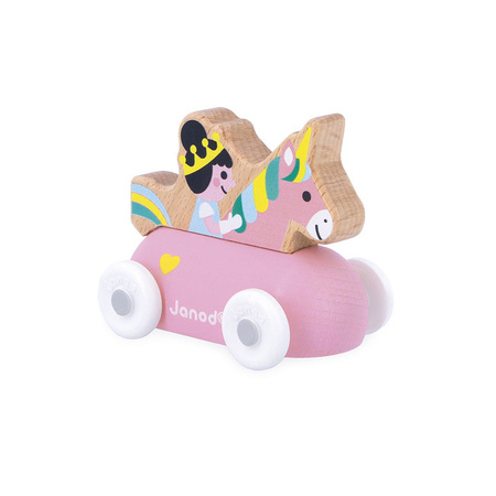 Janod Pojazd Księżniczka i jednorożec Zaczarowane królestwo Cross Roads 12m+