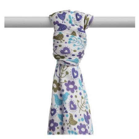 Xkko BMB Ręcznik Bambusowy Otulacz 90x100cm Flowers&Birds Boys