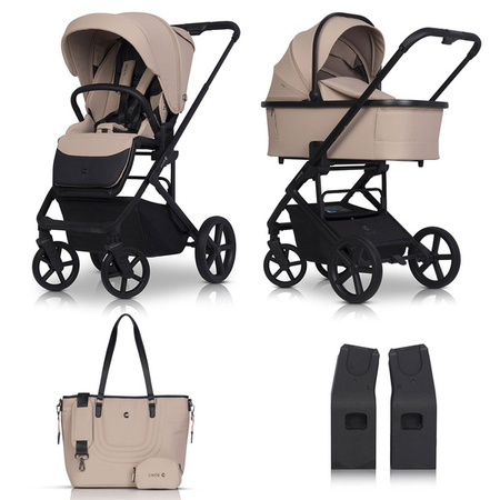 Cavoe Moi XL Wózek Głęboko-Spacerowy 2w1 + Torba + Adaptery Macaroon
