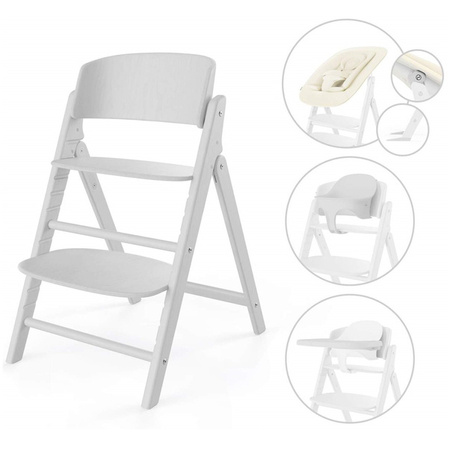 Cybex Click & Fold Krzesełko Do Karmienia Z Bujakiem i Tacką 4w1 All White
