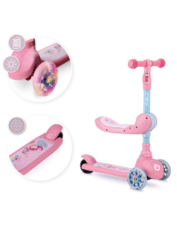 Momi Kiuru Hulajnoga Balansowa Z Siodełkiem Różowa