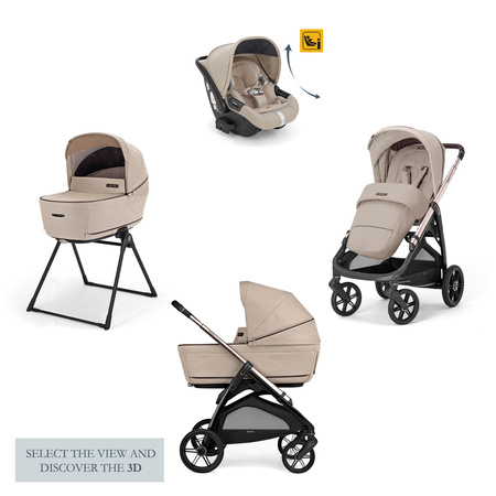 Inglesina Aptica System Quattro Wózek Głęboko-Spacerowy Fotelikiem Darwin Infant Recline Pashmina Beige