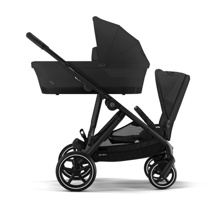Cybex Gazelle S Wózek Głęboko-Spacerowy Bliźniaczy Rama Czarna Moon Black