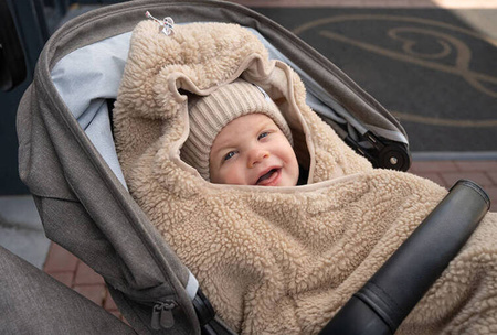 Lodger Polarowy Wielofunkcyjny Otulacz z Polaru Beżowy Teddy Beige