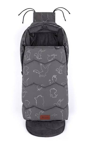 Petite&Mars Śpiworek Zimowy Warmy 4w1 Silvered Grey