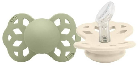 Bibs Infinity Anatomical Smoczek Anatomiczny Silikonowy 2-pak r.S Ivory & Sage