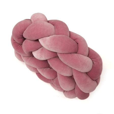 SenLove Ochraniacz do Łóżeczka Warkocz 300 cm Brudny Róż