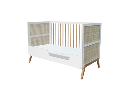 Theo Bebe Marelia Wielofunkcyjne Łóżeczko Ratanowe 70x140cm Neige