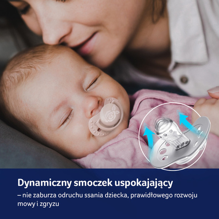 Lovi Smoczek Silikonowy Dynamiczny 0-2m 2 szt Baby Shower Girl 22/900girl