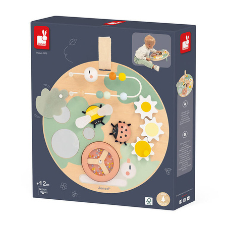 Janod Wielofunkcyjna tablica edukacyjna drewniana Ogród Sweet Cocoon 12m+