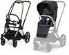 Cybex e-Priam 4.0 Rama ze Stelażem Siedziska + Tapicerka Wózek Spacerowy Dream Grey Simply Flowers