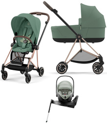 Cybex Mios 3.0 Wózek Głęboko-Spacerowy + Britax Romer Baby-Safe Pro Fotelik Samochodowy 0-13kg + Baza