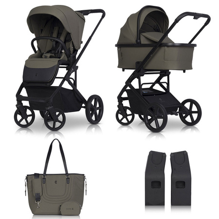 Cavoe Moi XL Wózek Głęboko-Spacerowy 2w1 + Torba + Adaptery Moss