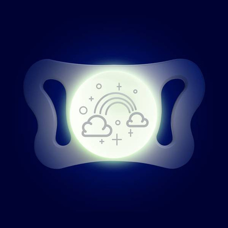 Chicco PhysioForma Micro Smoczek Silikonowy 0-2m 2szt. Glow