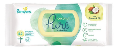 Pampers Chusteczki Nawilżane Coconut Pure 9x42 Sztuk Chusteczek