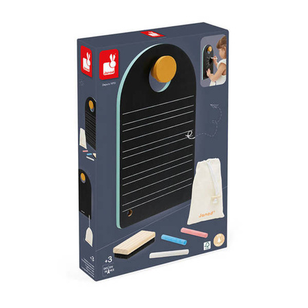 Janod Przenośna Dwustronna Tablica z Akcesoriami 3+