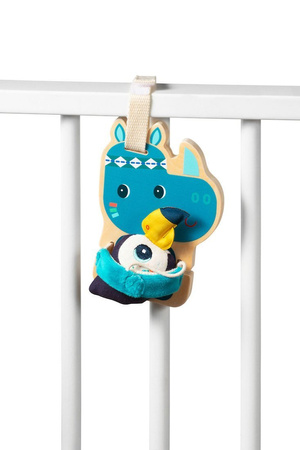 Lilliputiens Zestaw drewnianych zawieszek aktywizujących Nosorożec Marius 9 m+