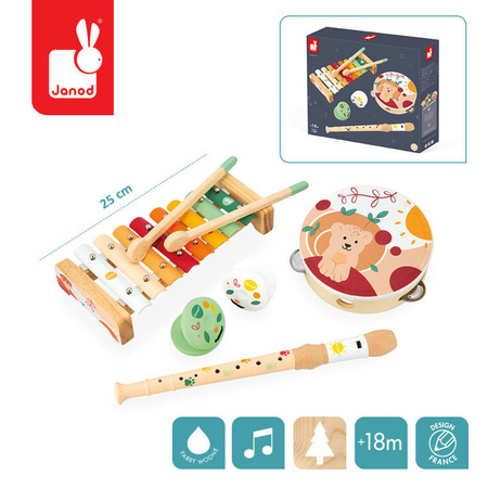 USZKODZONE OPAKOWANIE Zestaw zabawek muzycznych Sunshine 18m+, Janod