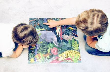 Mudpuppy Puzzle Rodzinne Świecące W Ciemności Dżungla 500 Elementów 8+