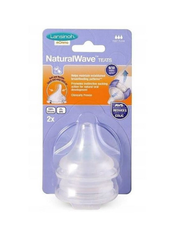 Lansinoh Natural Wave Smoczek Szybki 2szt