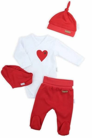 163200 Komplet czapka, apaszka, body, półśpioch 68