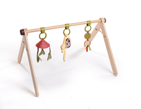 Tiny Love Mata Edukacyjna z Drewnianym Stojakiem Boho Chic Szare