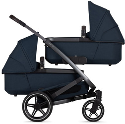 Joolz Geo 3 Twin Wielofunkcyjny Wózek Głęboko-Spacerowy dla Bliźniąt 2w1 Navy Blue