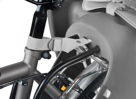 FOTELIK ROWEROWY ADVENTURER MOCOWANY NA BAGAŻNIK LUB RAMĘ 5-PUNKTOWE PASY DO 22 KG Grafitowy