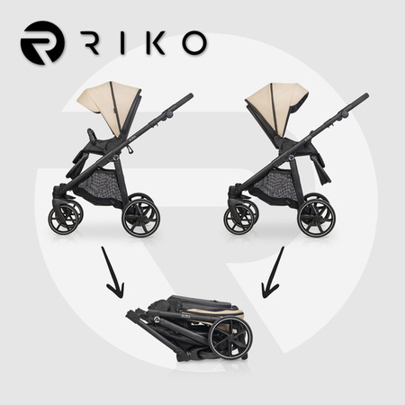 Riko Aura Wózek Głęboko-Spacerowy 01 Almond