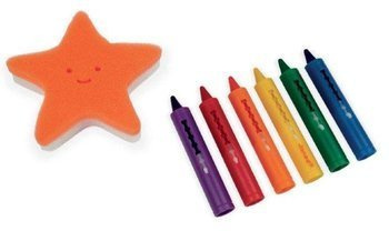 Janod Kredki Do Kąpieli 6 Kolorów z Gąbką 3+