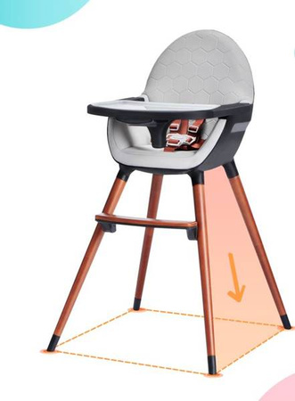 Kinderkraft Finix Krzesełko do Karmienia Grey