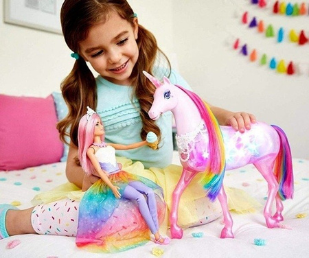 Mattel Barbie Jednorożec Magia Świateł + Lalka FXT26 /3