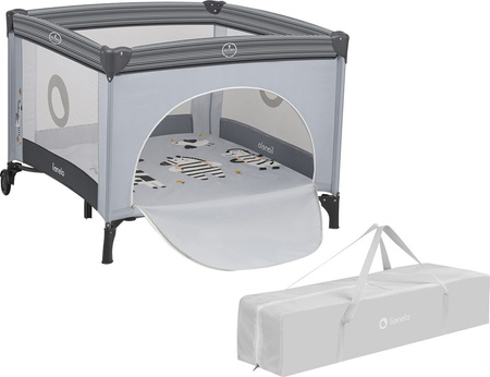 Lionelo Bonnie - składany kojec dziecięcy | Grey Stone