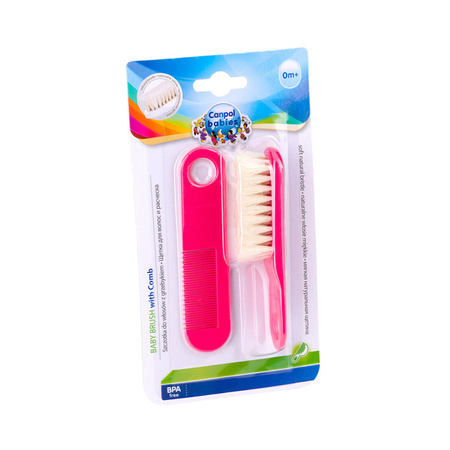 Canpol Babies Szczotka + Grzebień Do Włosów Miękka Mix