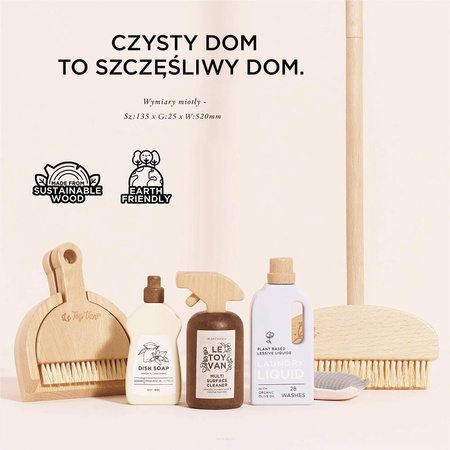 Le Toy Van Drewniany Zestaw do Sprzątania