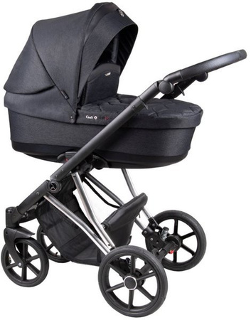 Coletto Craft Wózek Głęboko-Spacerowy 2w1 C-04 Czarno-Srebrna Rama