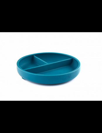 Baby in World Talerz Silikonowy z Podziałką Ocean Blue